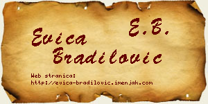 Evica Bradilović vizit kartica